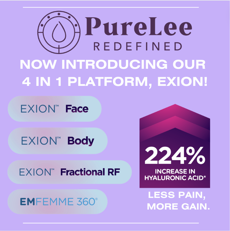 PureLee Redefined Medical Spa offers Exion 4-in-1 platform for the face and body